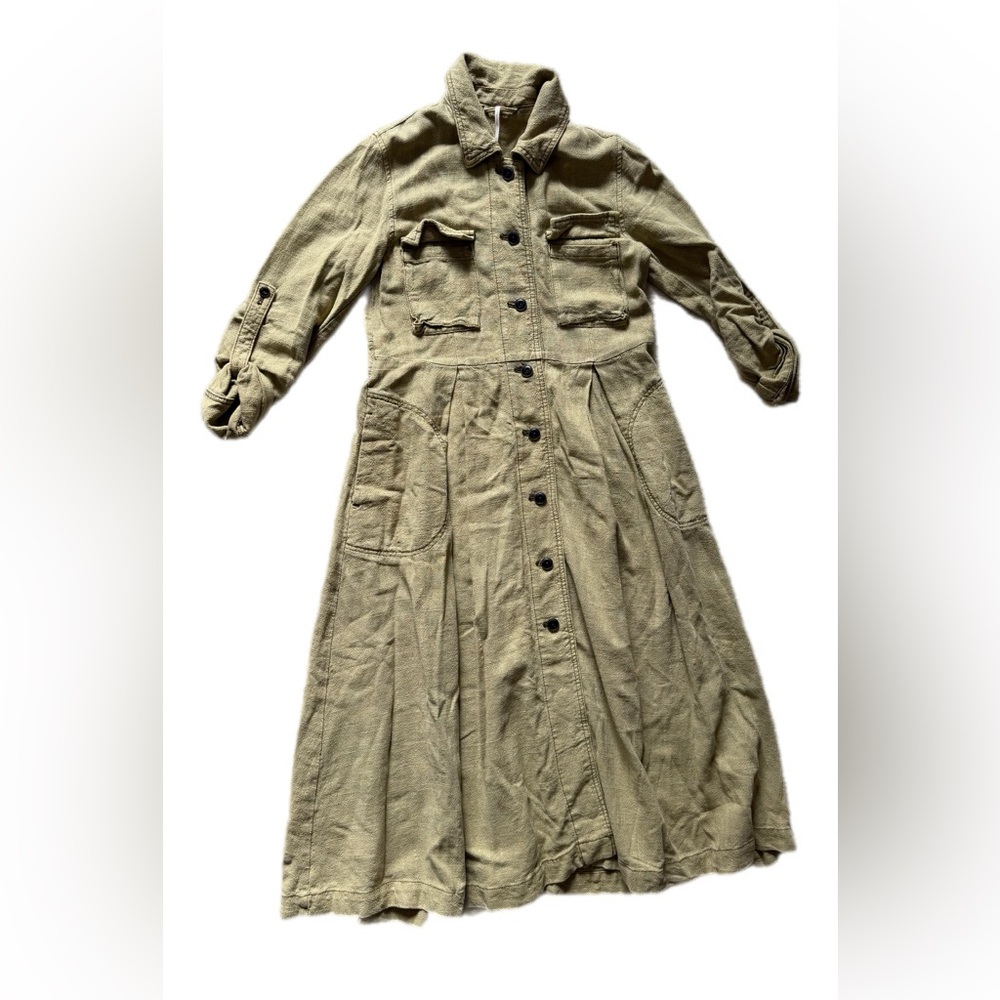 Free People Rainz Duster marsh green XS - Picture 10 of 16